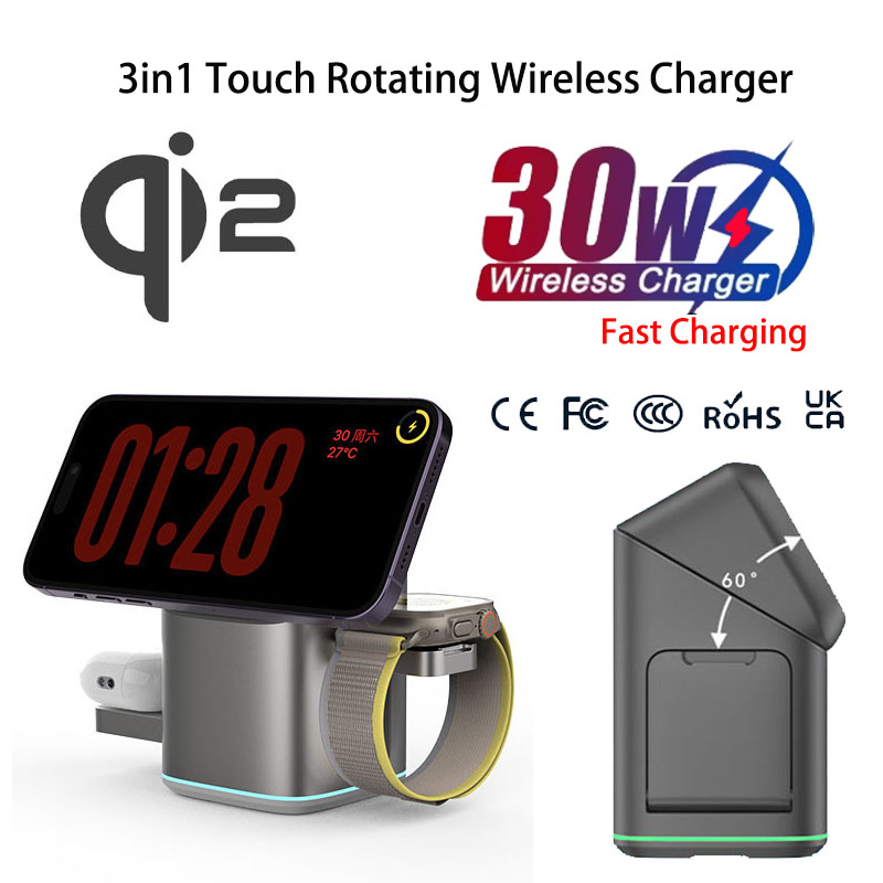Smartwatch Touch - Praiser 25W Qi2 Katlanabilir Dokunmatik Otomatik