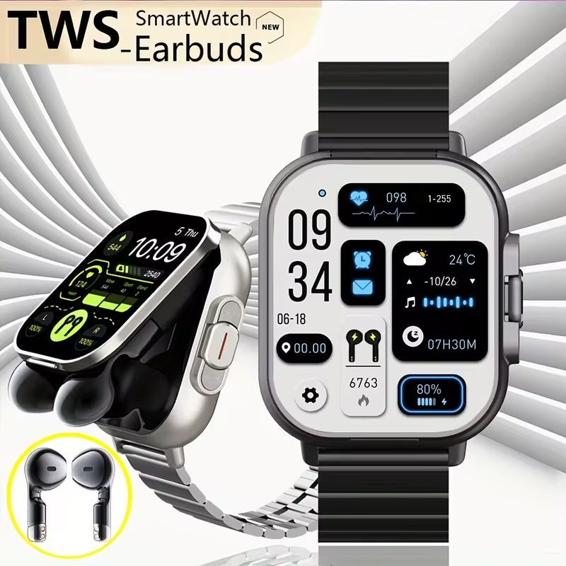 Smartwatch Headset - NFC Akıllı Saat TWS 2'si 1