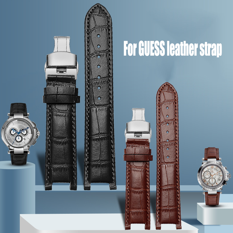 Smartwatch Guess - Çentikli Kordonlu Saat Timsah Tahıl Inek