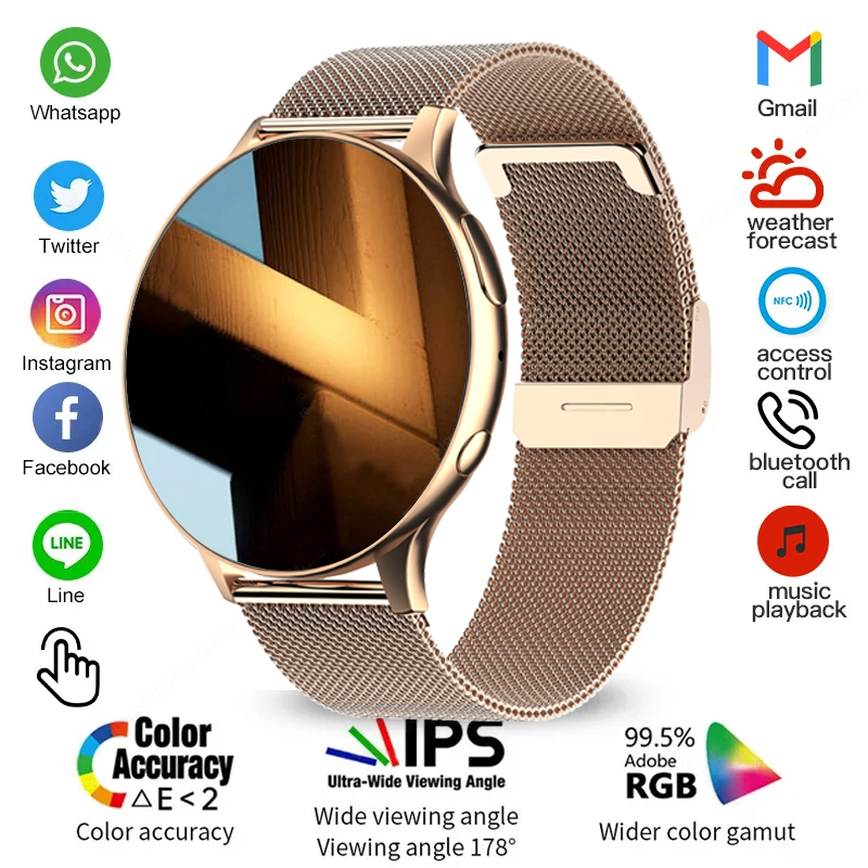 Smartwatch Face - 2026 kadın Bluetooth çağrı SmartWatch kalp