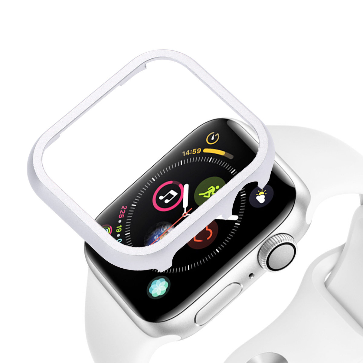 Watch Case Bumper - 40mm Alüminyum Alaşımlı Saat Koruyucu Çerçeve,