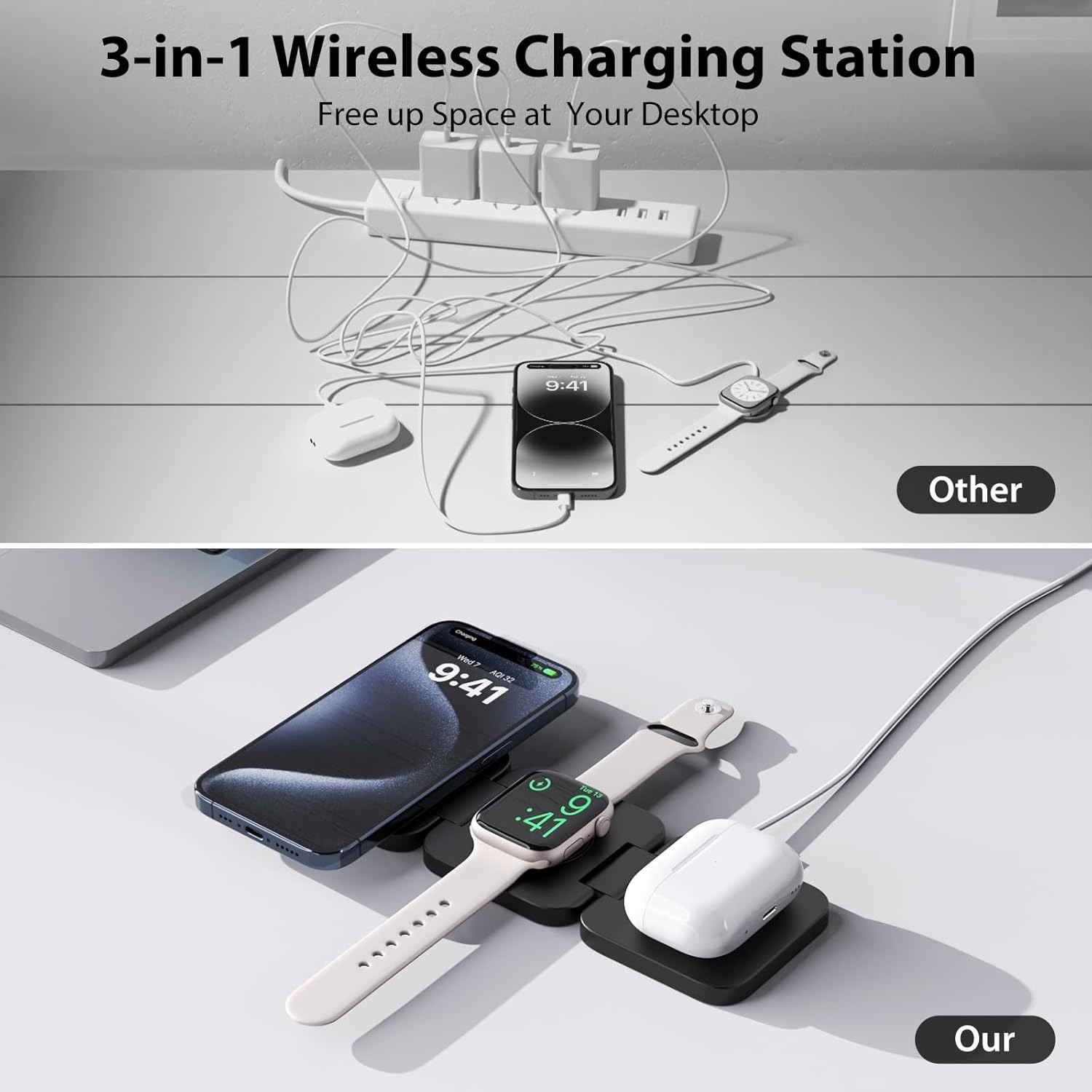 Katlanabilir 3'ü 1 Arada Hızlı - Watch Charger Cable incelemesi ve fiyatı