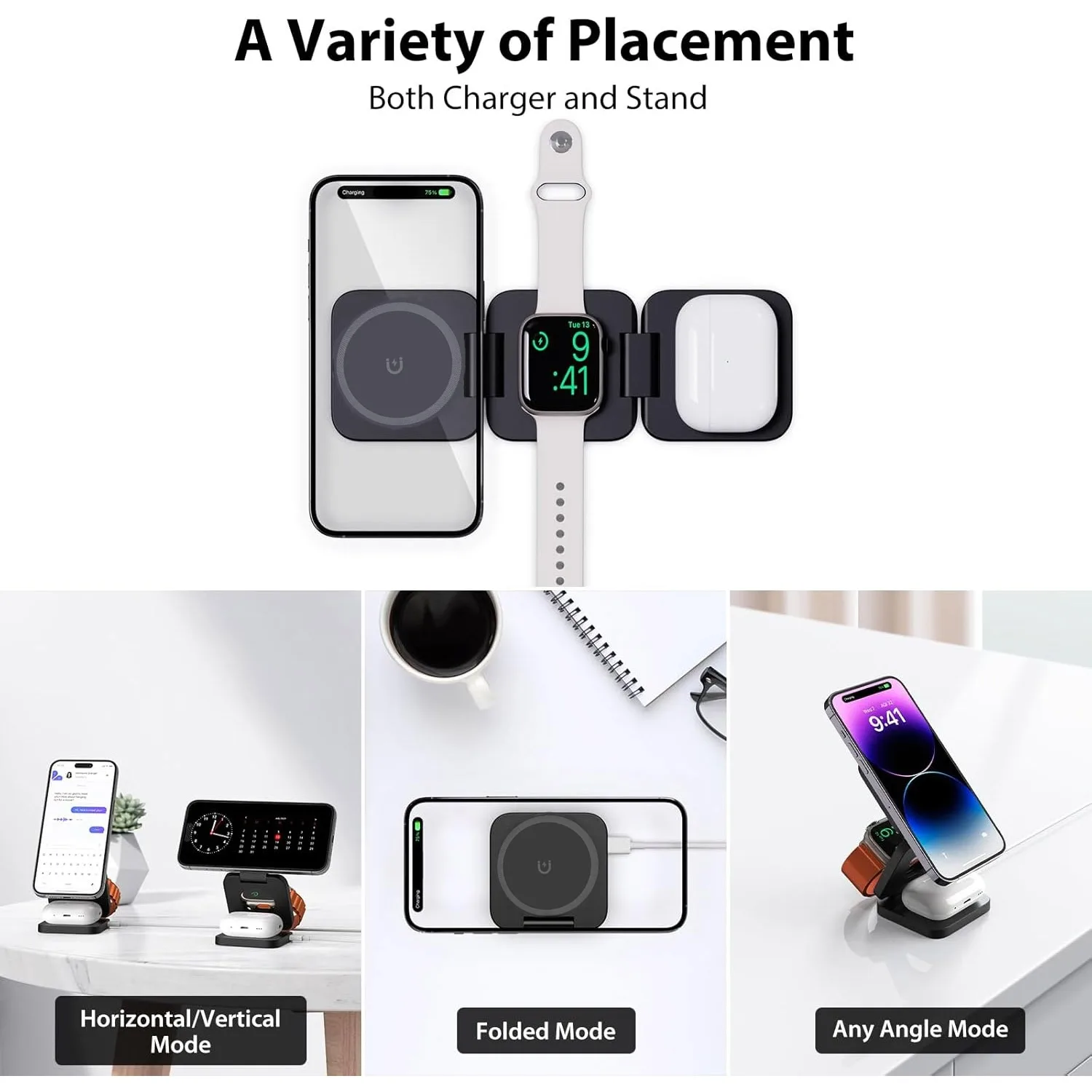 Katlanabilir 3'ü 1 Arada Hızlı - Watch Charger Cable incelemesi ve fiyatı