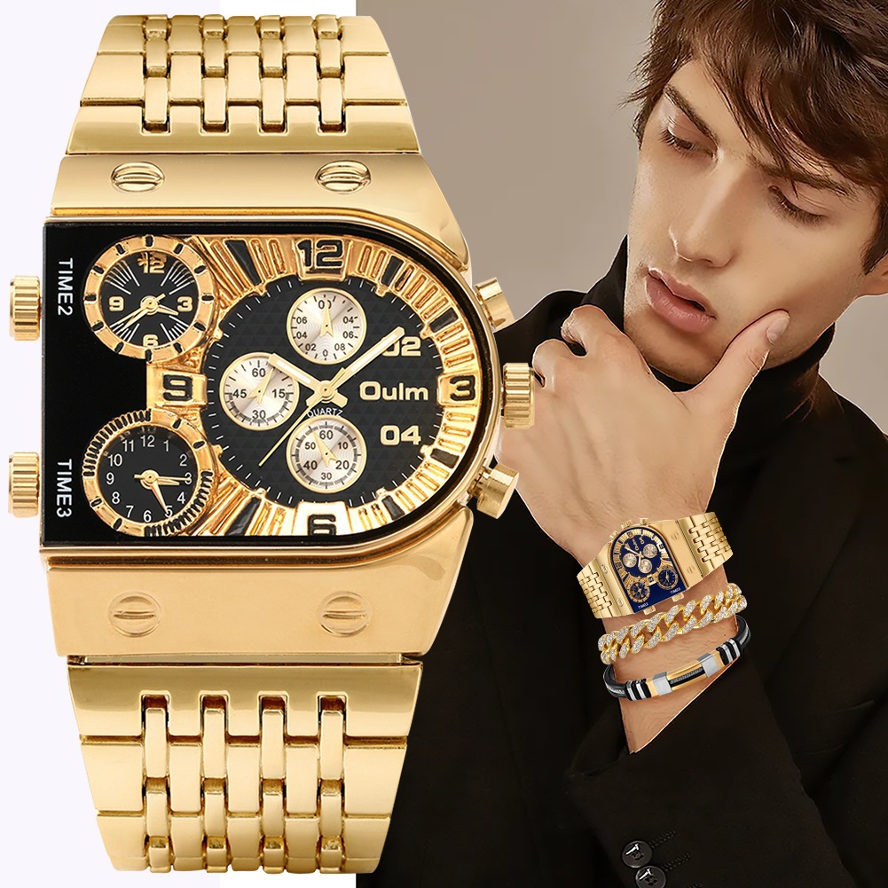 Erkek lüks dikdörtgen altın gü - Smartwatch Face incelemesi ve fiyatı