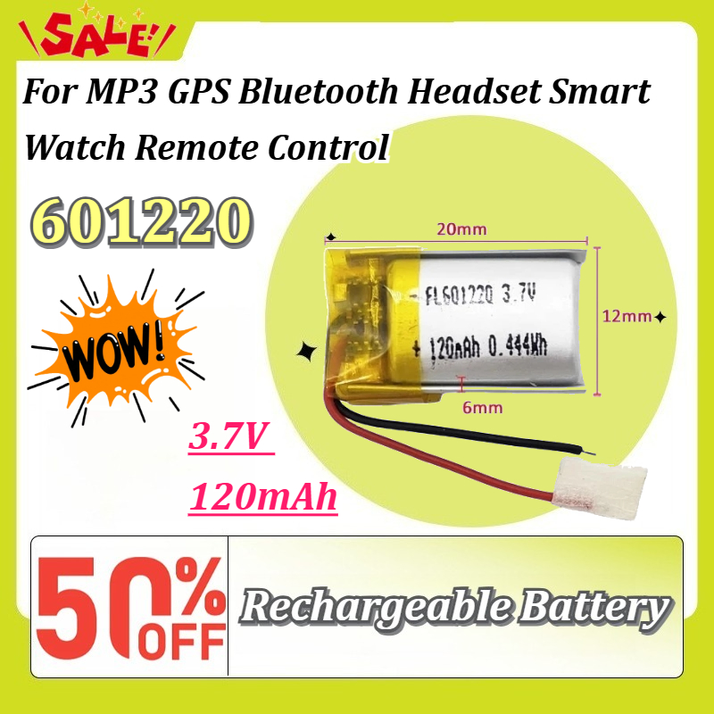 Yeni 3.7V 120mAh 601220 Li-Po  - Smartwatch Headset incelemesi ve fiyatı