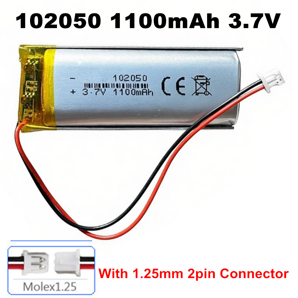 102050 3.7V 1100mAh JST 1.25mm - Smartwatch Headset incelemesi ve fiyatı
