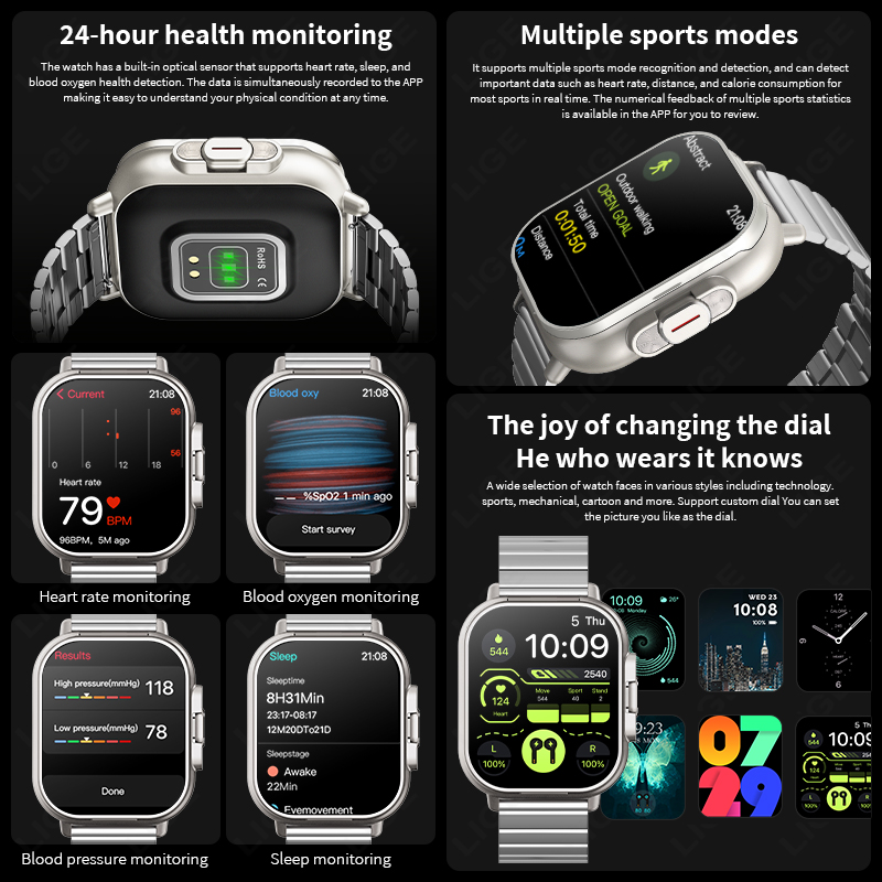 LIGE TWS 2'si 1 Arada Akıllı S - Smartwatch Headset incelemesi ve fiyatı